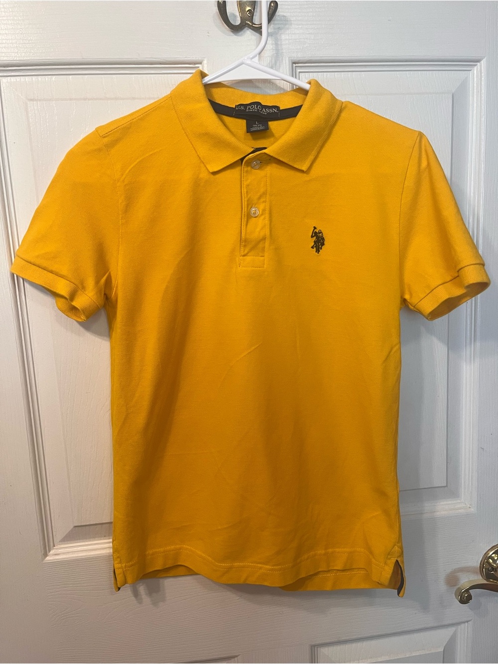Youth Yellow Polo Shirt with Embroidered Logo